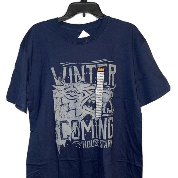 Game Of Thrones Winter Is Coming House Stark Direwolf T-Shirt Got Sz Xl Wolf Nwt - Picture 1 of 7